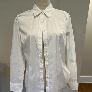 Ann Taylor Button Up Perfect Shirt - White - Size 10